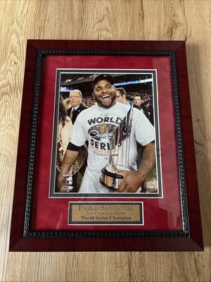 Pablo Sandoval San Francisco Giants World Series Champions Trophy Framed Picture - Image 1 of 4