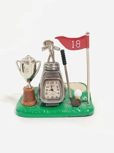 JAS Golfing Desk Clock Watch  SPC5008 Paper Weight Golf Display - Picture 1 of 5