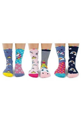 ODDBALLS Unicorn Daze Childrens Gift Box of Socks - UK12-5.5