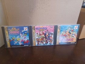 Sega Saturn JP 3 Game Lot - CIB - Magical Drop 3, J.O.Parodius and Sexy Parodius