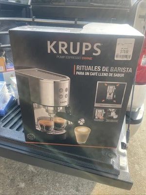 KRUPS Stainless Steel Espresso Machine:15-Bar Pump Pressure, Cappuccino & Latte, - Image 1 of 4