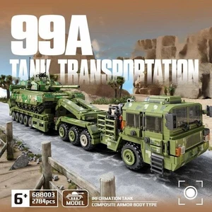 MOC WW2 Military 99A Tank Transporter Building Blocks DIY Bricks Model Kids Toys - Picture 1 of 5