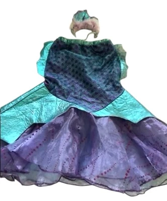 Mermaid Girls Dress-Up Costume Skirt/Headband Child Size 3-4 Teetot & Co - Image 1 of 4