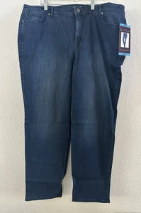 Gloria Vanderbilt Jeans Damen 20W Blau Denim Rail Straight Leg Amanda Vail Wash - Bild 1 von 5