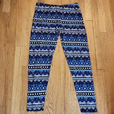 Bobbie Brooks Womens Southwestern Aztec Blue Leggings Pant Size XL - Image 1 of 4