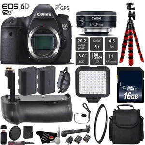 Canon EOS 6D DSLR Camera with 24mm f/2.8 STM Lens Bundle - Picture 1 of 6