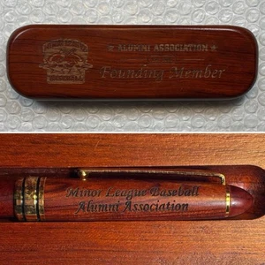 Rare MiLB Alumni Association Founding Member Pen w/ Wooden Case - Picture 1 of 5