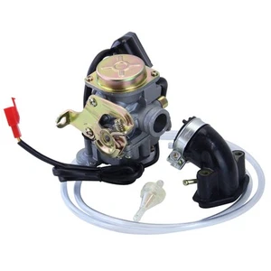 Baotian BT49 Vergaser Set Zongshen GY6 Benzhou YY50 19mm 4 Takt Ansaugstutzen - Bild 1 von 5