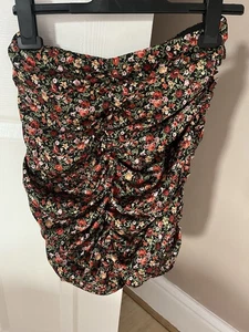 Zara Floral Boob Tube Top Size M - Picture 1 of 2