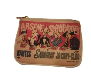 Avant Garde Artist Henri Jossot Paris Sardine Jockey Club Small Coin Purse - Picture 1 of 3