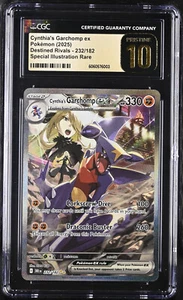 CGC 10 PRISTINE POP 3 Pokemon Destined Rivals Cynthias Garchomp ex 232/182 SIR - Picture 1 of 1