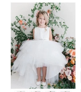 Lace Ball Gown Flower Girl Dresses Weddings First Communion Girls tip top kids - Picture 1 of 17