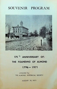 Almond NY Souvenir Programm 1971 175 Jahre Gründung  - Bild 1 von 2