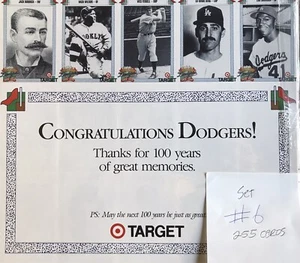 LA Dodgers Target Sets 1990, Complete Set 6 Of 6 with 255 cards COLLECT ALL 6 - Picture 1 of 3