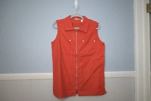 Womens Zip Up Vintage 90's - y2k Vest - Faded Glory, Sz L - Picture 1 of 7