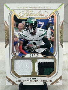 2023 Flawless, Ahmad "Sauce" Gardner  /15  "Career Milestones" - NEW YORK JETS - Picture 1 of 4