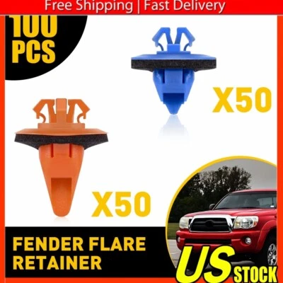100x Fender Flare Clips Retainer For Toyota Tacoma 05-16 75397-35010 75495-35010 - Image 1 of 4