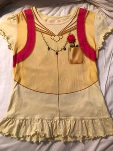 EUC DISNEY PARKS BELLE COSTUME SHIRT SIZE L - Picture 1 of 6