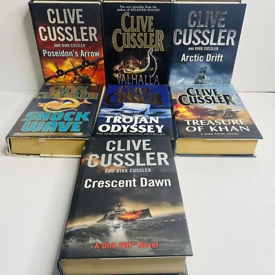 Clive Cussler Novelas Surtidas Lote a Granel de 7/Serie Durk Pitt HC Foto 1 de 4