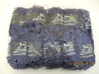 ~PANDA "LASHES" KNITTING YARN - 100% POLYESTER - 10 x 50gm BALLS - DARK PURPLE~ - image 1 of 4
