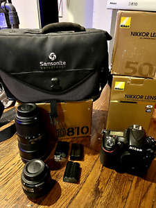 Nikon D810 Camera With 24-70mm 2.8 and 50mm 1.8 Nikkor Lens 76,000 Shutter Count