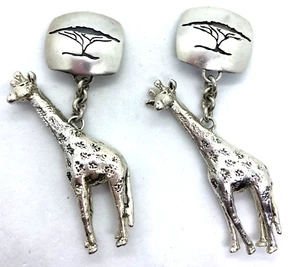 SUSAN CUMMINGS Vintage Sterlingsilber gefährdete Arten afrikanische Tiergiraffe - Bild 1 von 11
