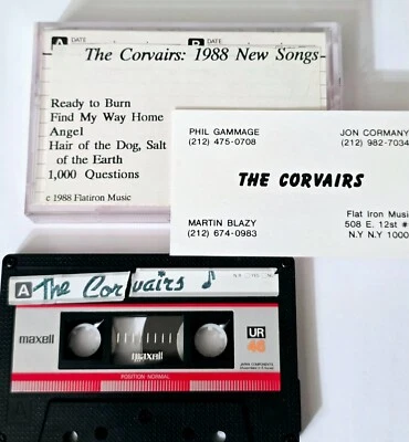 THE CORVAIRS 1988 DEMO INDIE ROCK STUDIO TAPE CASSETTE PROMO ALTERNATIVE 45 lp - Image 1 of 4