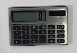 Calculator Twin Pocket Slim Power Sharp ELSI MATE EL-879M Battery - Picture 1 of 8