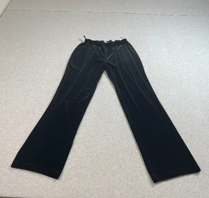 Vintage NYGard Velvet Pants Women 12(28x31)  Black Pull On Relaxed Leg Boho 90s - Picture 1 of 8