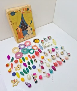 Vintage set of mini Christmas tree toys MALYUTKA USSR Glass plastic serpentine - Picture 1 of 24