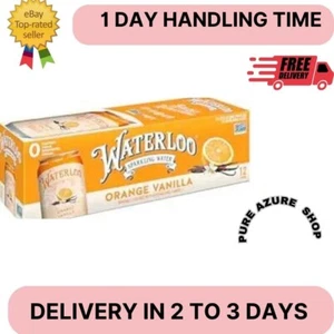 Waterloo Sparkling Water, Orange Vanilla, 12 Fl Oz Cans (Pack of 12) - Picture 1 of 3