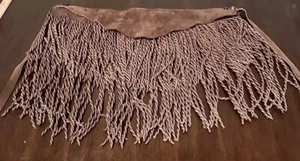 Beautiful Womens Brown Leather Fringe Adjustable Waist Belt Native American Wow - Picture 1 of 18