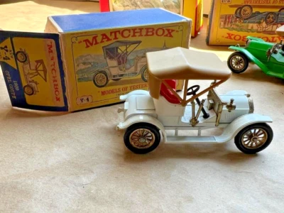 1968 MATCHBOX Yesteryear 4 MOKO LESNEY Y-4 1909 White OPEL Coupe 2-Seater D BOX - Image 1 of 3