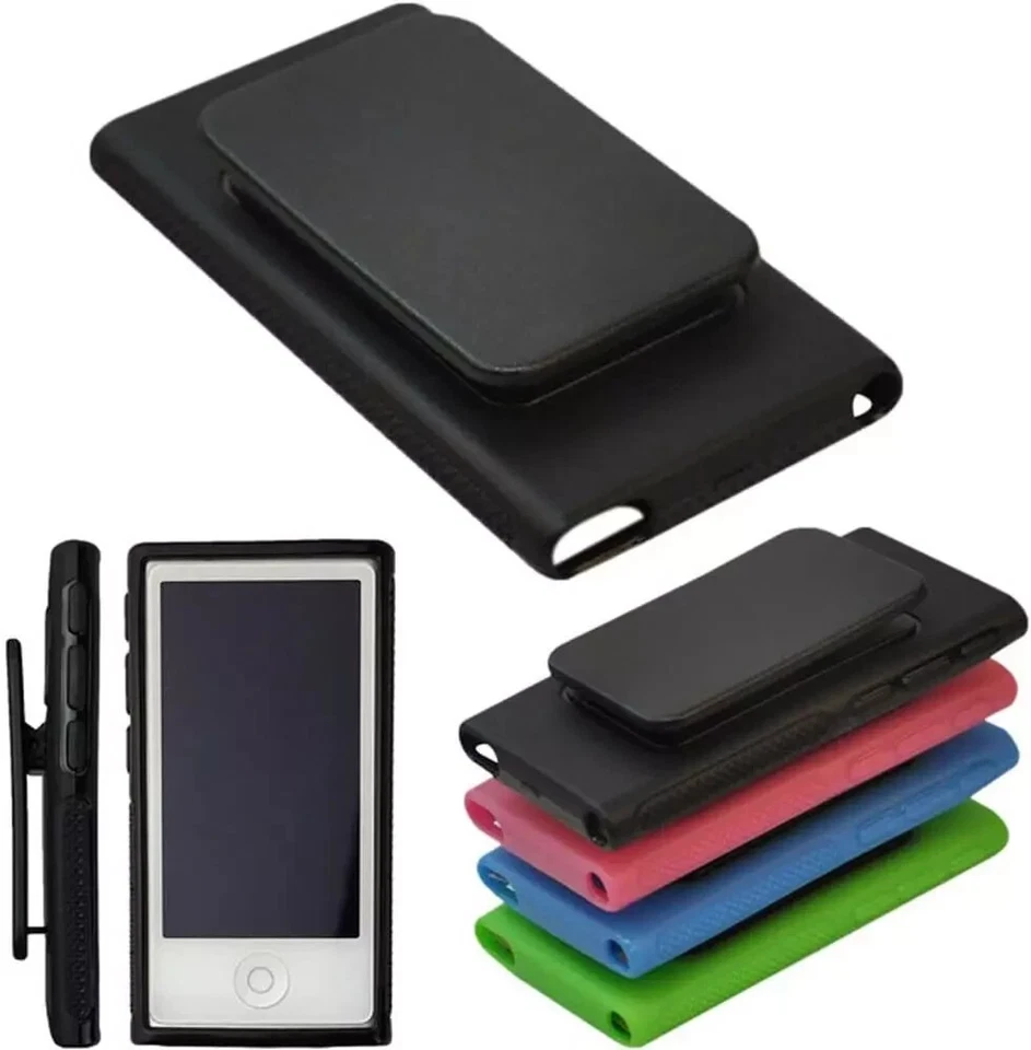 for Apple iPod Nano 7 Case,7th Generation 7G 7+Clear TPU Skin Case Cover (Black) - Image 1 of 4