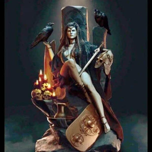 Kit Modelo Resina 1/24 Desnudos Hermosa Niña Bruja Vorozheya Cuervo Sin Pintar - Imagen 1 de 6