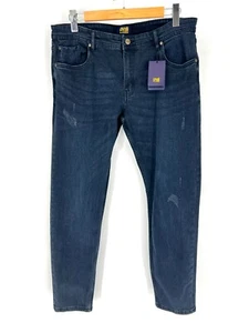 Cavalli Class Slim Straight Distressed Jeans Größe 36 x 30 OXJ211 DS028 Neu mit Etikett - Bild 1 von 15
