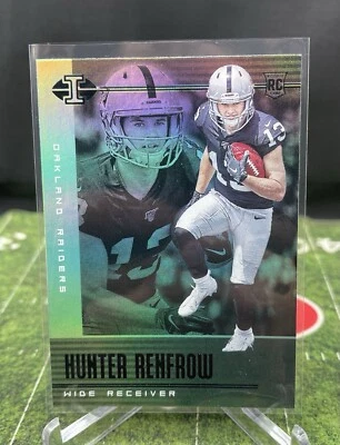 HUNTER RENFROW #50 RC 2019 PANINI ILLUSIONS RAIDERS TROPHY COLLECTION EMERALD - Image 1 of 2