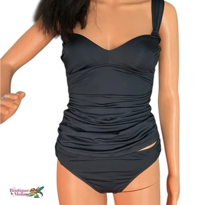 Badgley Mischa 2 Piece Bathing Suit Black Top 6 Bottom 10 - Image 1 of 4
