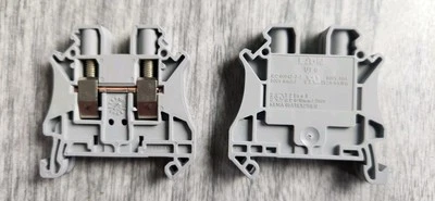 NEW--Eaton XBUT6 Feed-Thru Terminal Block, Gray, 24-8AWG, 600V, 50A, Box of 50 - Image 1 of 4