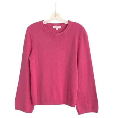 Prabal Gurung Collective Sweater Crew Neck Bell Sleeve Pink Merino Wool Blend S - Image 1 of 4