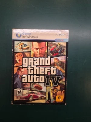 Grand Theft Auto IV (PC, 2008) Big Box 2 Disc Set Map English/French Manuals - Image 1 of 4