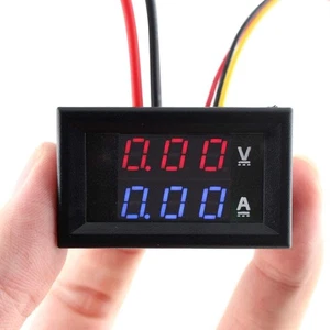 Eiechip LED Digital Voltmeter Ammeter, Mini DC Digital Multimeter 100V 10A, Blue - Picture 1 of 2