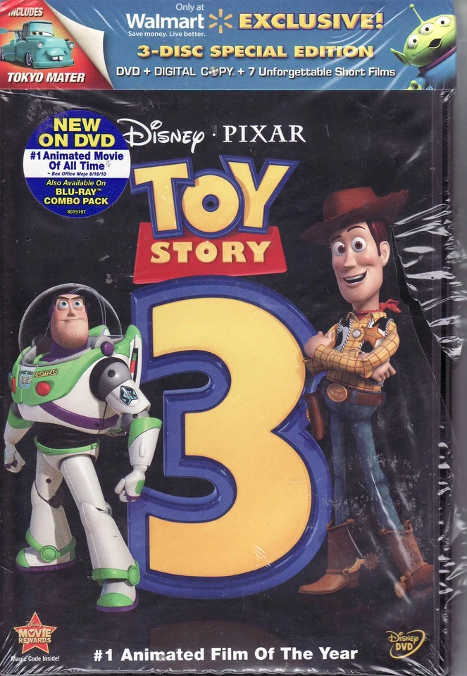 Toy Story 3 LIMITED EDITION 3 DISC SET (Standard DVD DisneyFile Digital Copy... Foto 1 de 1