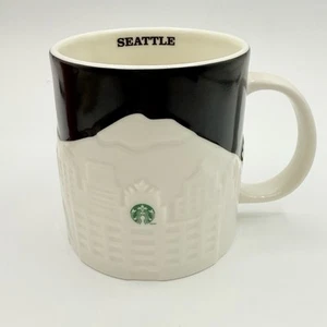 Seattle Starbucks Collector Series Mug 3D City Relief Black White Skyline 2012 - Picture 1 of 13