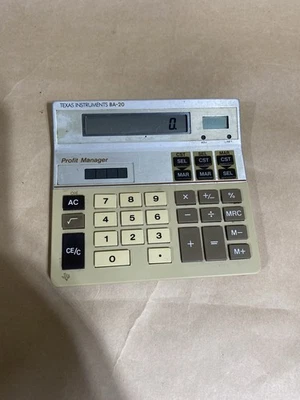 Texas Instruments BA-20 Vintage Calculator Profit Manager  * Tested Working - Image 1 of 4