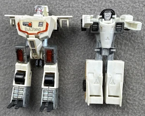 Lot 2 1983 Gobots Crasher White Porsche & 1984 Convertors D. A. Tona Robot As Is - Picture 1 of 11