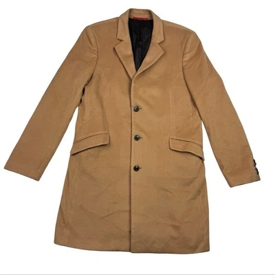 Hugo Boss Men’s 100% Cashmere Trench OverCoat Tan/Brown • 42R US - Image 1 of 4