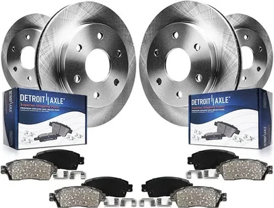 For 2007 - 2016 Chevy Traverse GMC Acadia Enclave Front Rear Rotors Brakes Pads. - Image 1 of 4