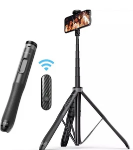 Trípode palo selfie ATUMTEK 51" con control remoto Bluetooth | Extensible 1,3 m, 360° - Imagen 1 de 8