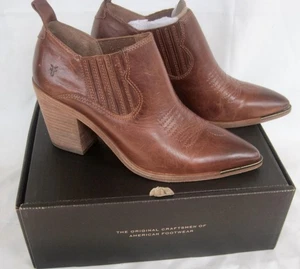Botines Frye Faye Shootie Caramelo Cuero Estilo Occidental Talla 10M - Imagen 1 de 11